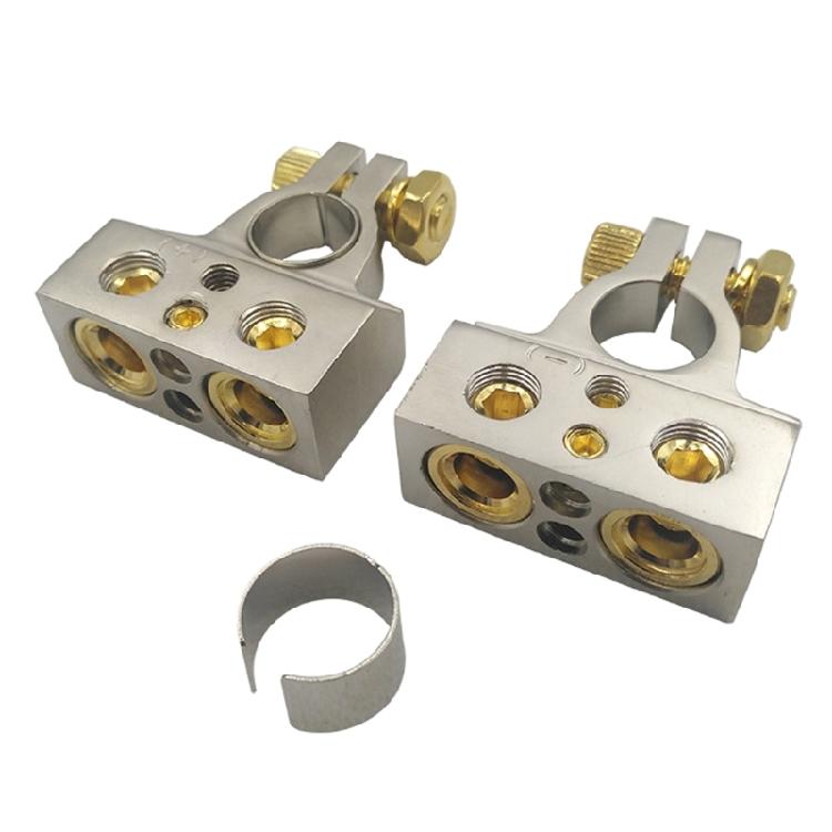 Battery Terminal Clamp AWG Gauge Positive Negative Car Battery Post Clamp
