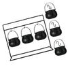 Pack Of 3/6/9 Halloween Witch Cauldron Candy Bowls With Metal Stands For Indoor Outdoor Party Tabletop Decorations
