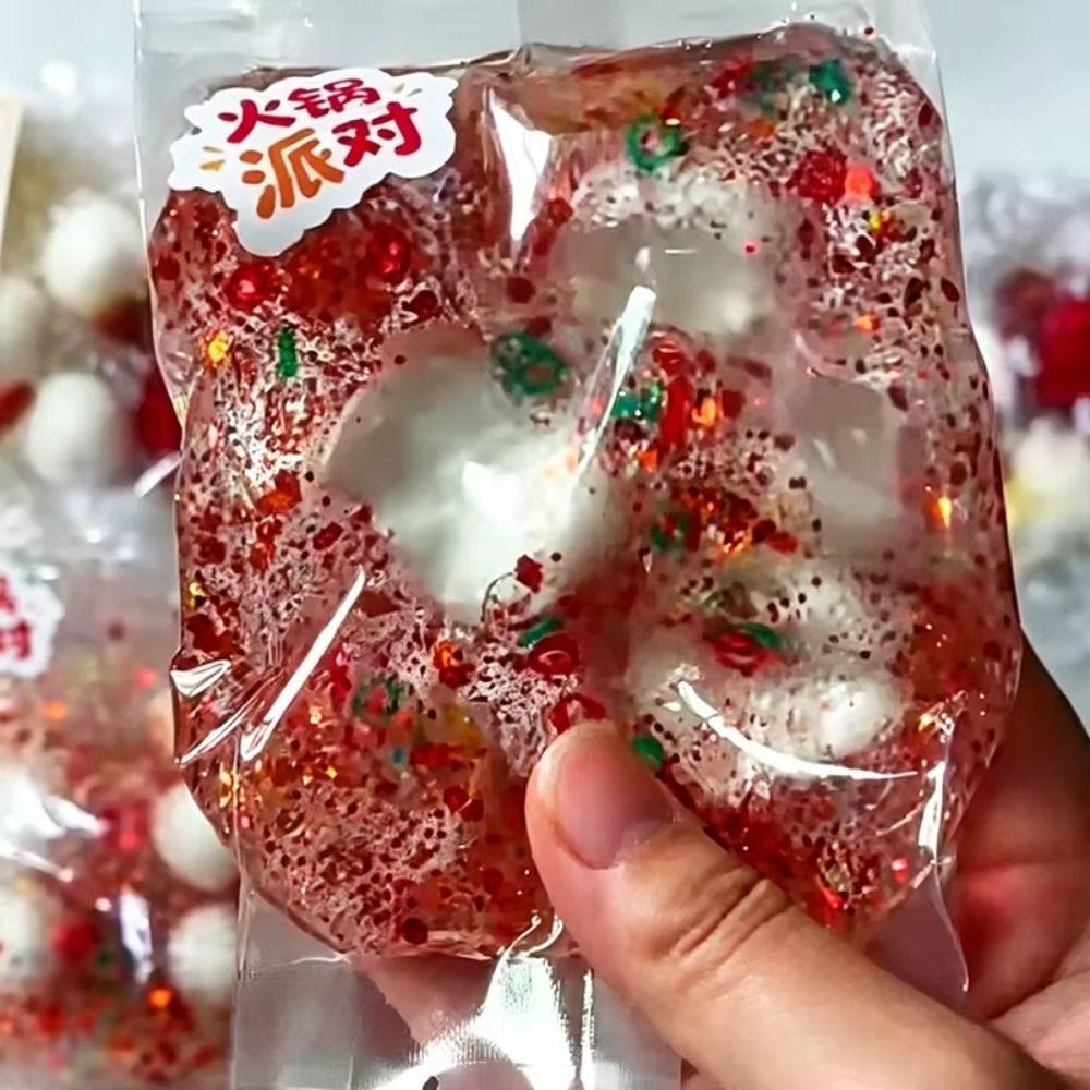 Crunch Sound Squeeze Bag Food Theme Crispy Handmade Balls Crunchy Squishy Ball Kids Adults