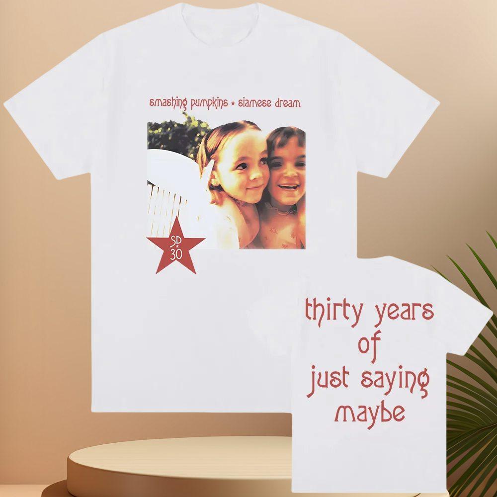 Футболки к 30-летию Siamese Dream Футболка рок-группы The Smashing Pumpkins Летние мягкие футболки Графическая одежда