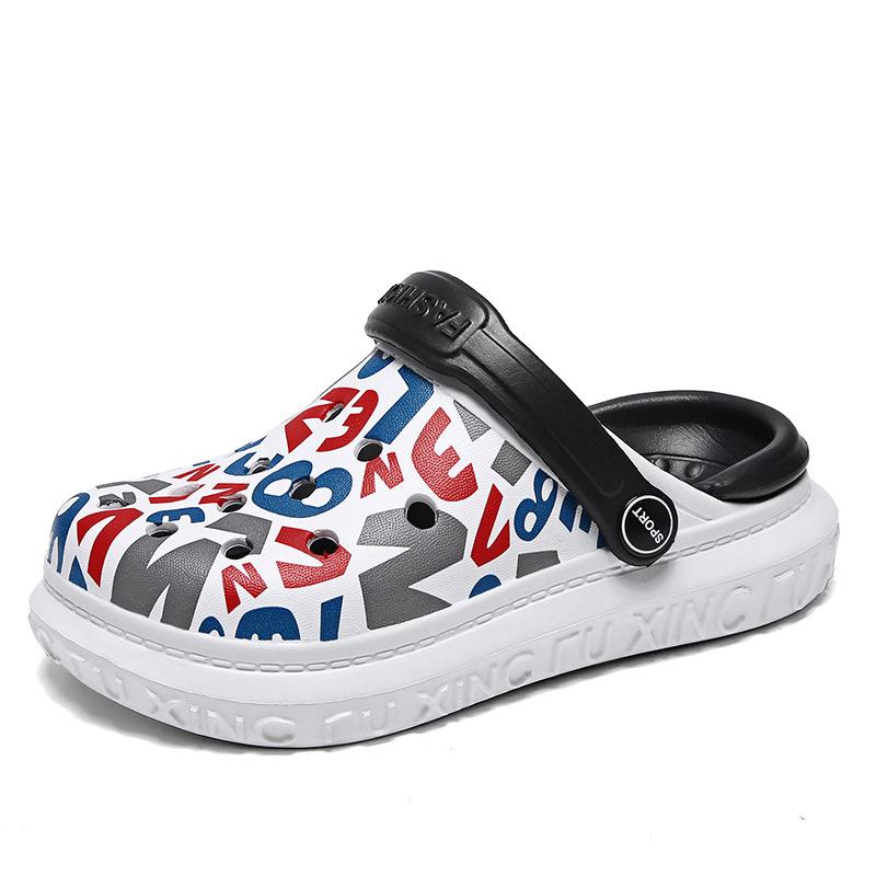 Детские тапочки мужские летние для девочек ощущение наступания на дерьмо сумка голова мягкая подошва нескользящие женские туфли с отверстиями сокровище детские сандалии мальчики носят на улице