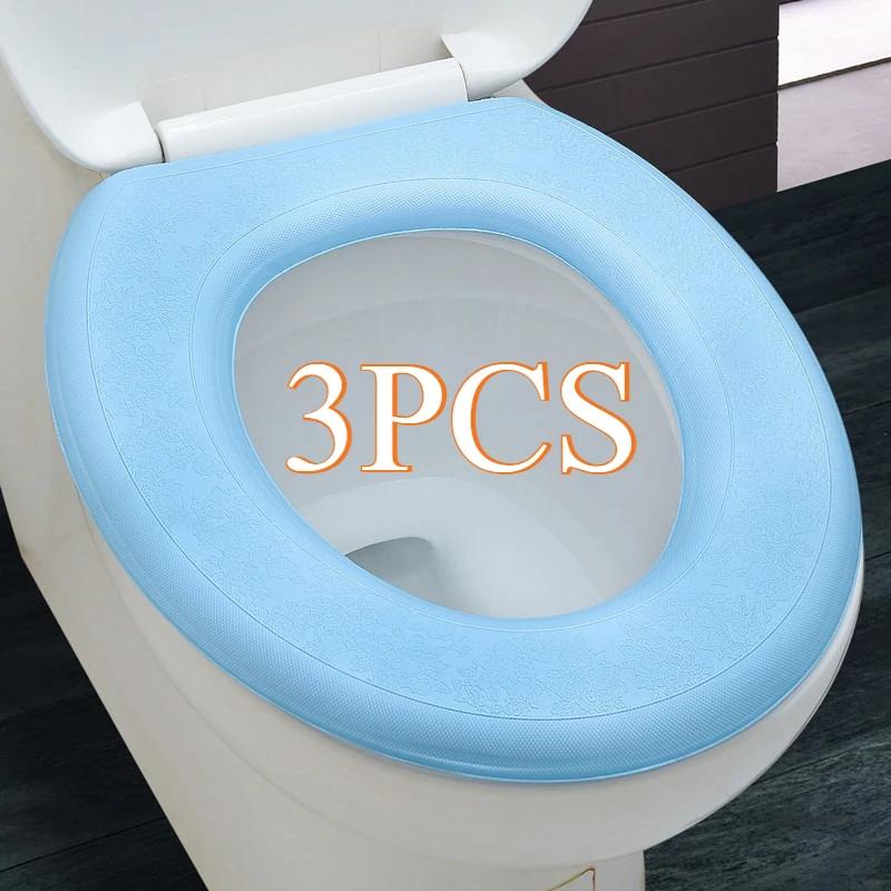 Многоразовая накладка на сиденье унитаза для дома, моющаяся, водонепроницаемая, мягкая силиконовая пенная крышка, легко моющиеся аксессуары для ванной комнаты, гигиеничная