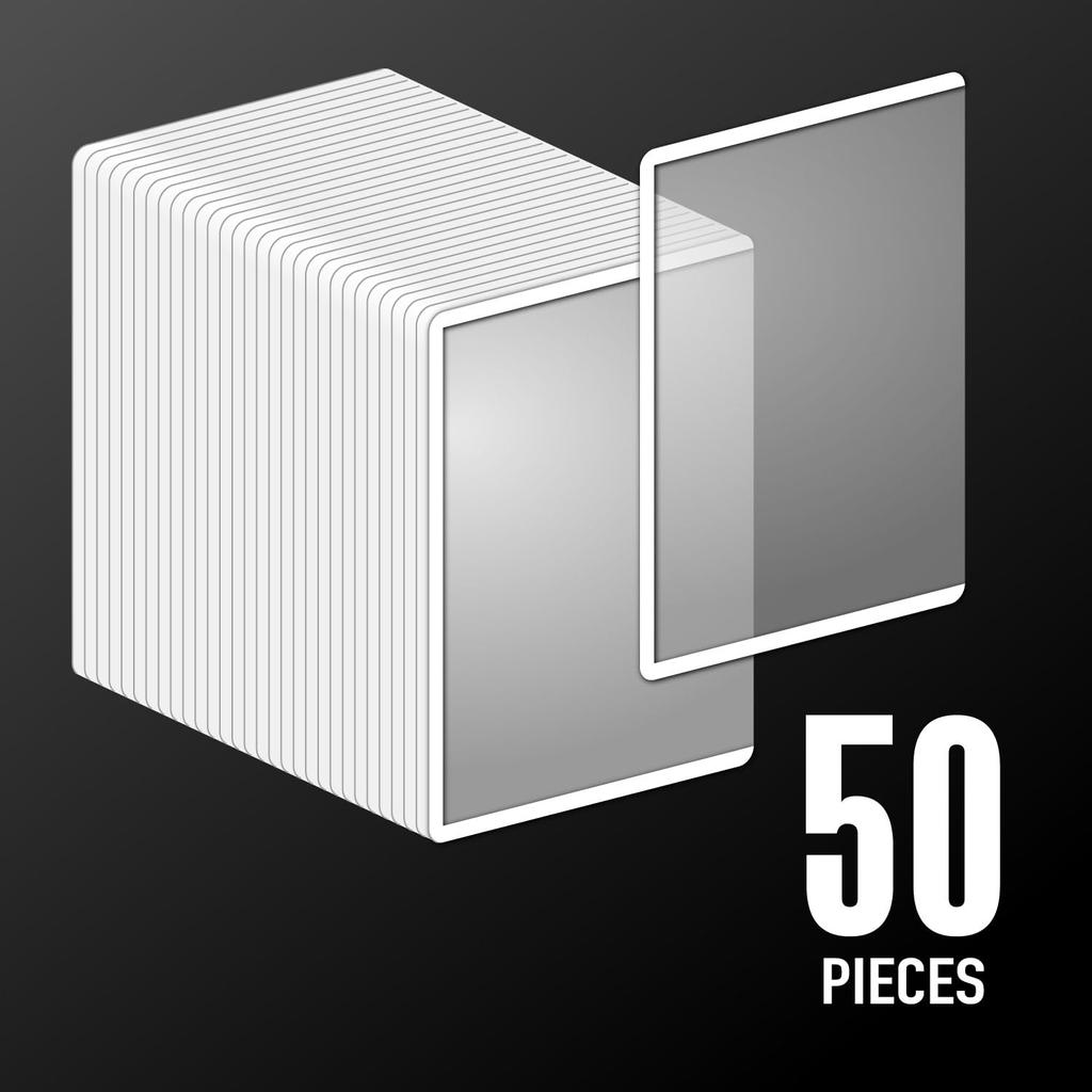 Allone Side Loader 50 Sheets White 70 x 100mm Card Sleeves Protects and Stores from Scratches and Dirt Also Can Be Used to Mail Trading and Flea