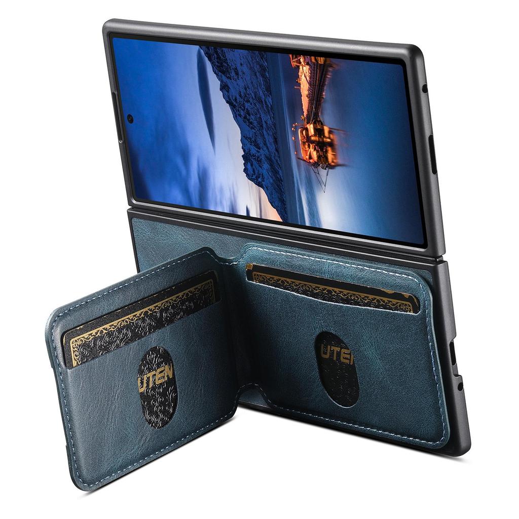 Чехол-подставка с отделениями для карт из кожи SUTENI для Samsung Z Fold 7/6/5