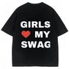 Смешная футболка для женщин Chief Keef Girls Love My Swag, модная повседневная свободная футболка, уличная одежда, удобный дышащий хлопок