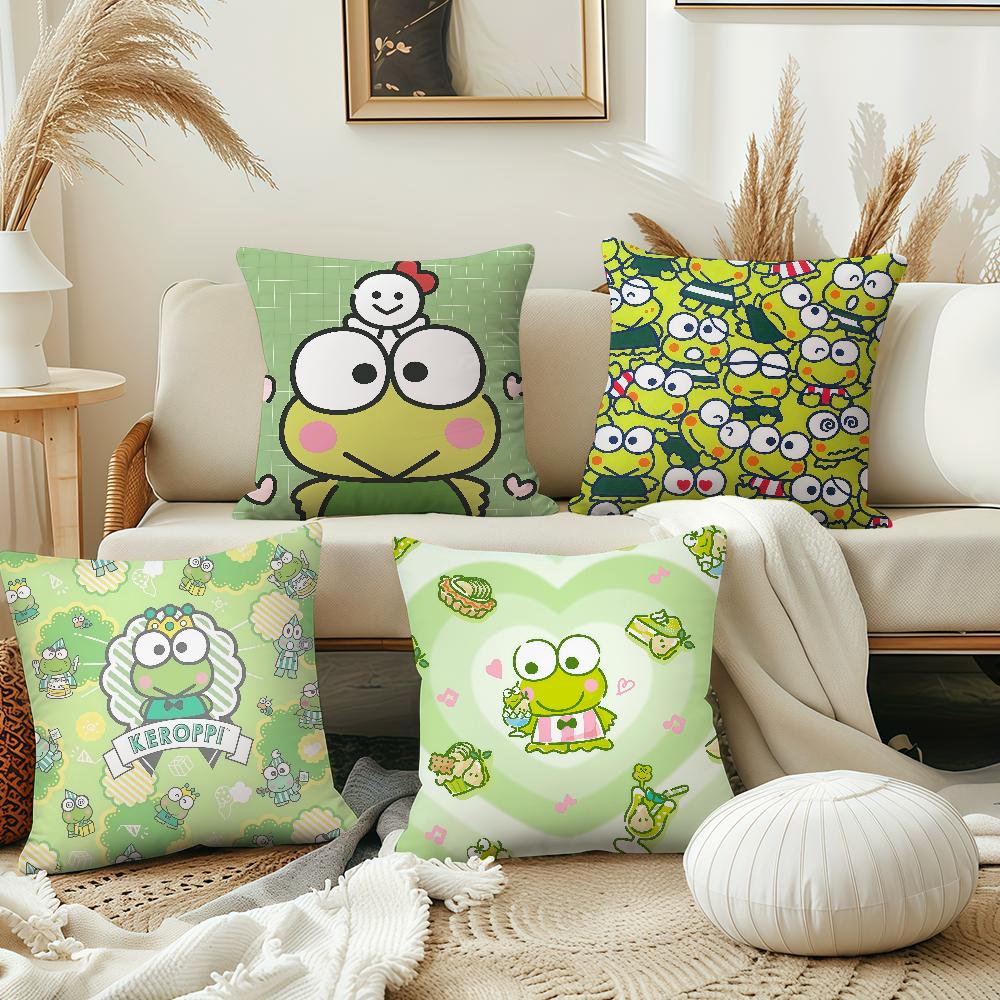 SRO Kero Kero K-Keroppi cushion cover Best Home Office Coffee Pillow Sofa Printing Decoration Room Shop Car Nordic Simplicity