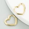 Women Creative Geometric Hoop Earrings Small Simple Love Earrings Alloy Gold Color