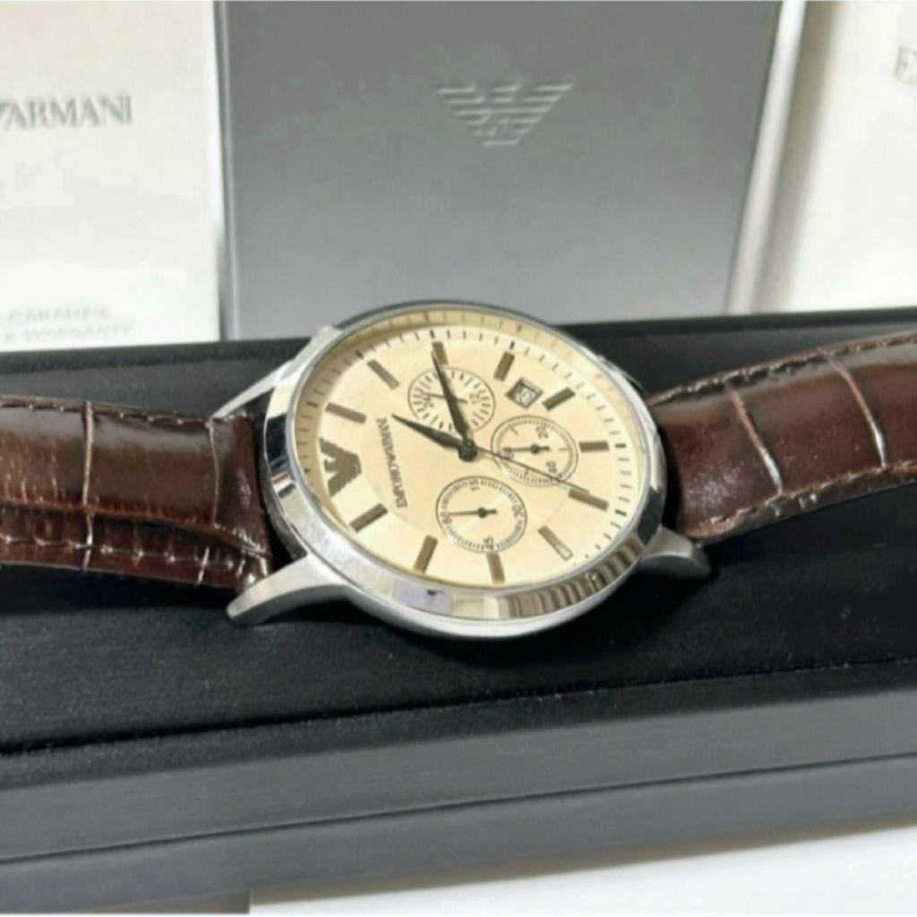 Б/у мужские часы EMPORIO ARMANI Armani AR-2433 QZ хронограф работоспособность подтверждена
