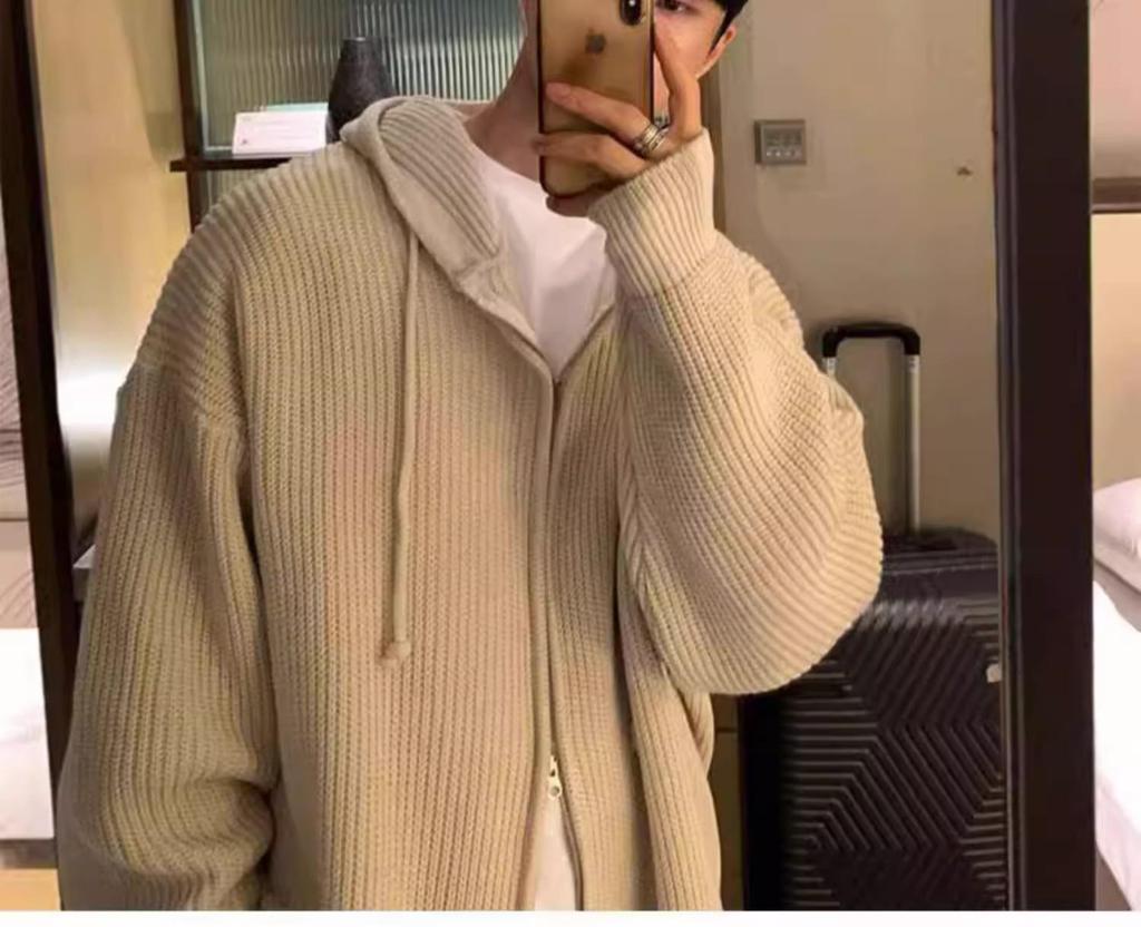 Мужской ретро вязаный кардиган - Осенний тренд, универсальный и утепленный свитер