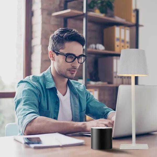 Современная светодиодная беспроводная настольная лампа, настольная лампа с аккумулятором 2000 мАч, ночник с 3 уровнями яркости, металлический корпус, минималистичный дизайн