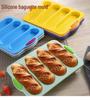 Non-Stick 4-Cavity Silicone Baguette Mold for French Bread Baking