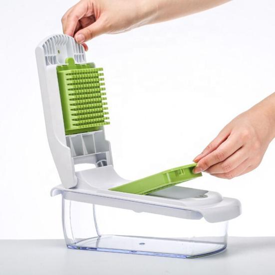 Бытовая овощерезка для овощей Многофункциональная картофелерезка Удобный измельчитель для продуктов с контейнером для сбора