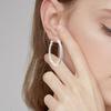 1 пара женских серег, нерегулярный круглый дизайн, легкие блестящие серьги-кольца, универсальные модные аксессуары