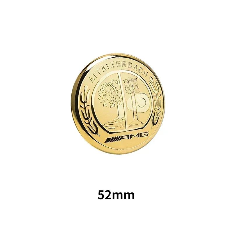 2025 For Mercedes-Benz 1pcs 52mm 58mm Car Steering Wheel Sticker Auto Interior For Mercedes Benz AMG W212 W213 W205 W177 V177 W2