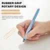 ParKoo Gel Pens Quick Dry Ink Fine Point 0.5mm, Retractable Rolling Ball 6 Black/6 Blue Ink Pen, Click Silent Pens Set for Journaling Notetaking