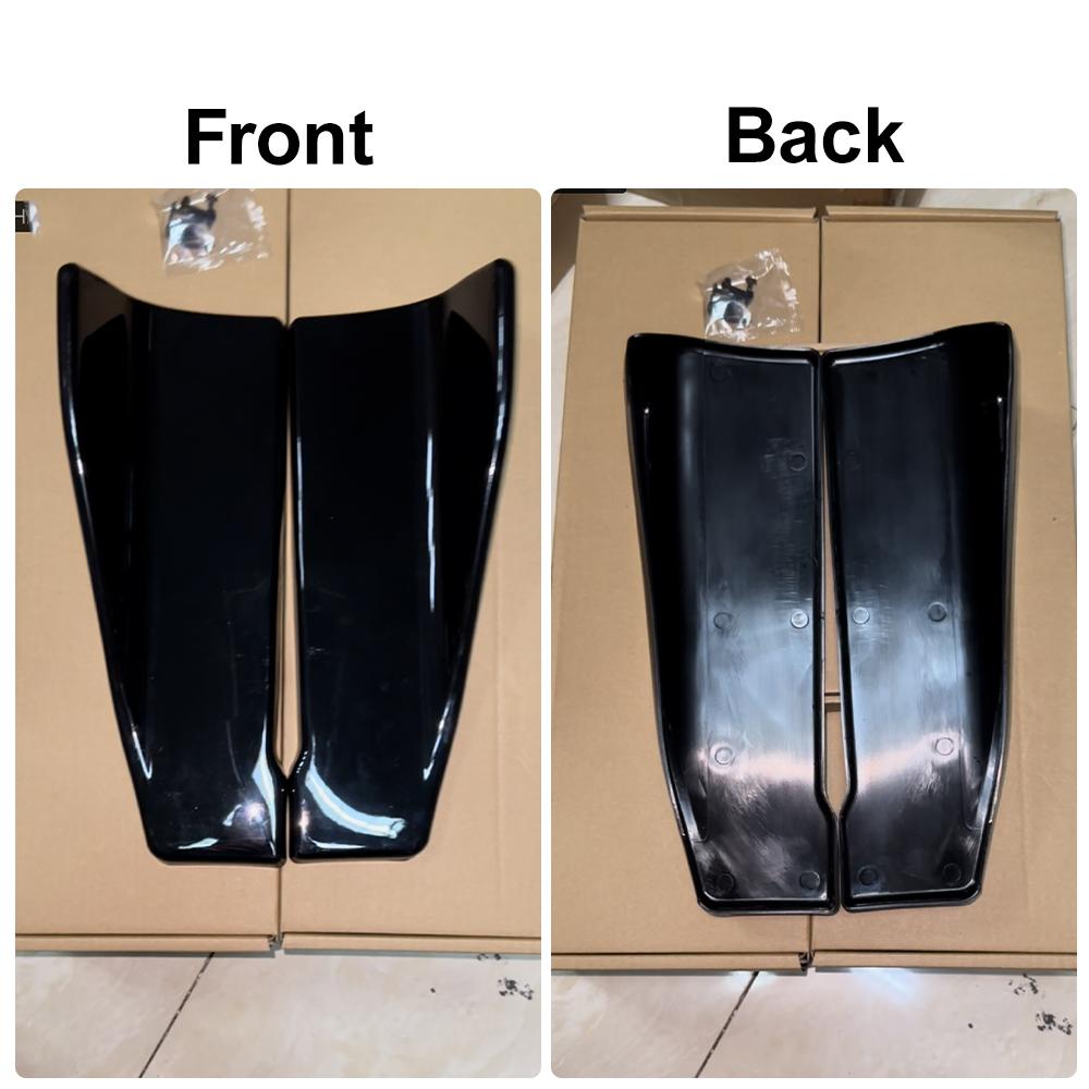 Universal Fit Car Spoiler Lip Carbon Fiber Glossy Black Rear Side Skirt Rocker Wings 35cm Protection Trims for Vehicle