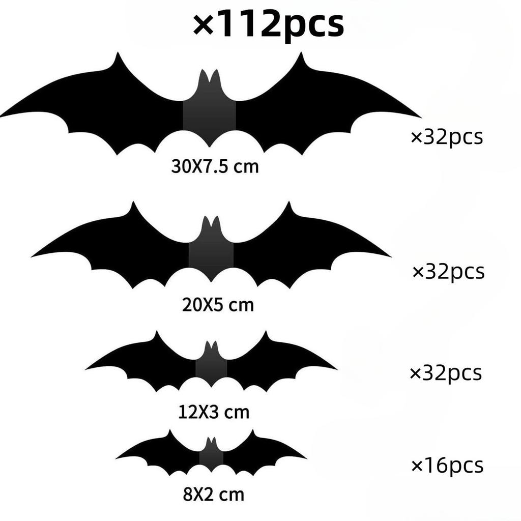 Alloween Decoration PVC Wall Stickers 3D Stereo Stickers 81/96/124/88/140/112/180pc