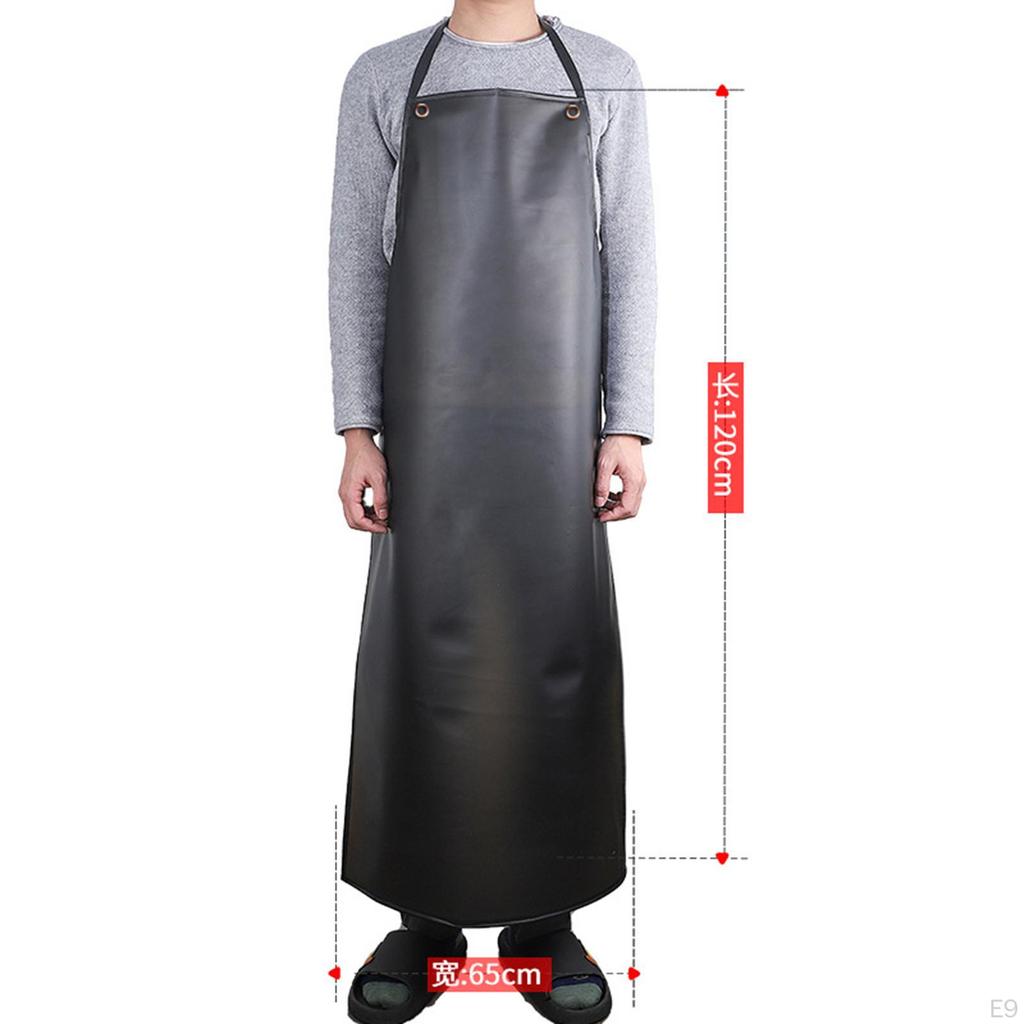 Heavy Duty Waterproof Apron, Oil Resistant Lightweight Wear Industrial Apron for