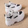 Daddy Shoes Women's Mesh Inner Height Increase White Shoes Women's Casual Versatile Sports Shoes