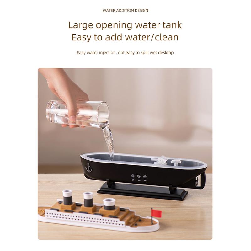 Медуза Аромамашина Маленький Ретро Корабль Увлажнитель Настольный Домашний Использование Цветные Огни Аромамашина