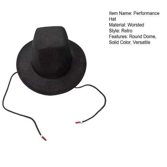 Праздничные летние шляпы для мужчин, мальчиков, подростков, шляпа для выступлений, косплей идола, головной убор, широкополая, летняя, защита от УФ-лучей, черная шляпа