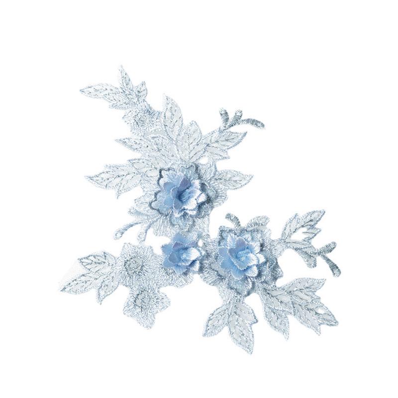 2 шт. Кружевная аппликация с вышивкой в виде цветов, ткань для рукоделия, шитья, мотив, украшение платья, свадебный, для невесты, сделай сам, нашивки, ажурный