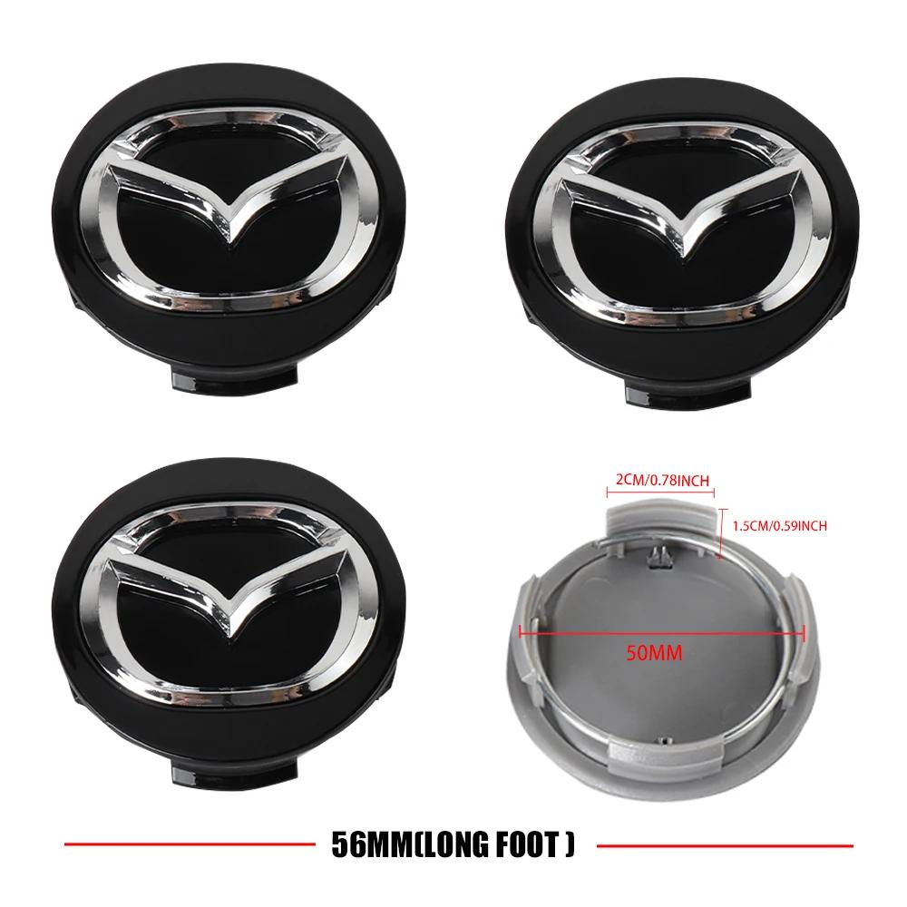 4PCS Wheel Center Cap Logo Hubcap Emblem Badge Accessories For Mazda 3 CX5 6 2 CX3 SPEED Axela MS CX30 bk RX8 CX6 MX5 CX-9 CX5 g4