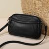 Monochromatic Crossbody Bags for Women Genuine Leather Shoulder Bags