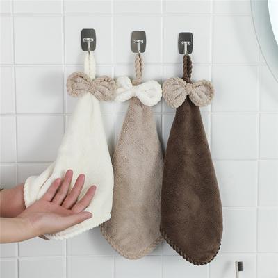 Мягкие полотенца для рук Coral Velvet Bowknot, утолщенные полотенца из микрофибры для ванной, впитывающие тряпки для уборки, кухонные полотенца для дома и кухни
