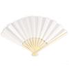 Kyoetsu Folding for Celebrations and Washi Bamboo Ribs Fan, White, Plain, Condolences, Paper,