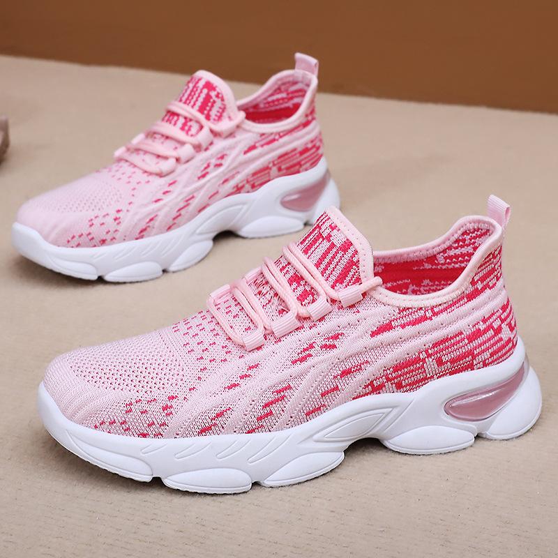Обувь Женская повседневная обувь Дышащая обувь из мушиной ткани Не душная для ног Сетчатая обувь Мягкая подошва Удобная спортивная обувь Модная универсальная одинарная обувь