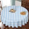 One piece of fresh blue and white checkered tablecloth, a French country-style tablecloth with a simple checkered designxzj