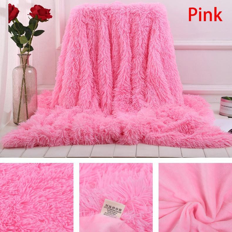Мягкое одеяло из кораллового флиса из искусственного меха, зимнее теплое пушистое пушистое одеяло, роскошное плюшевое пушистое одеяло, постельное белье
