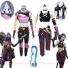 In Stock Game LOL Arcane 2 Loose Cannon Jinx Cosplay Costume Crit Prodigy Jinx Cosplay Skin Outfit Wig Women Carnival Costume