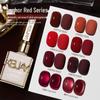 Ancola Red Oxblood Cherry Cat Eye Gel Polish - Autumn/Winter 2025 Collection