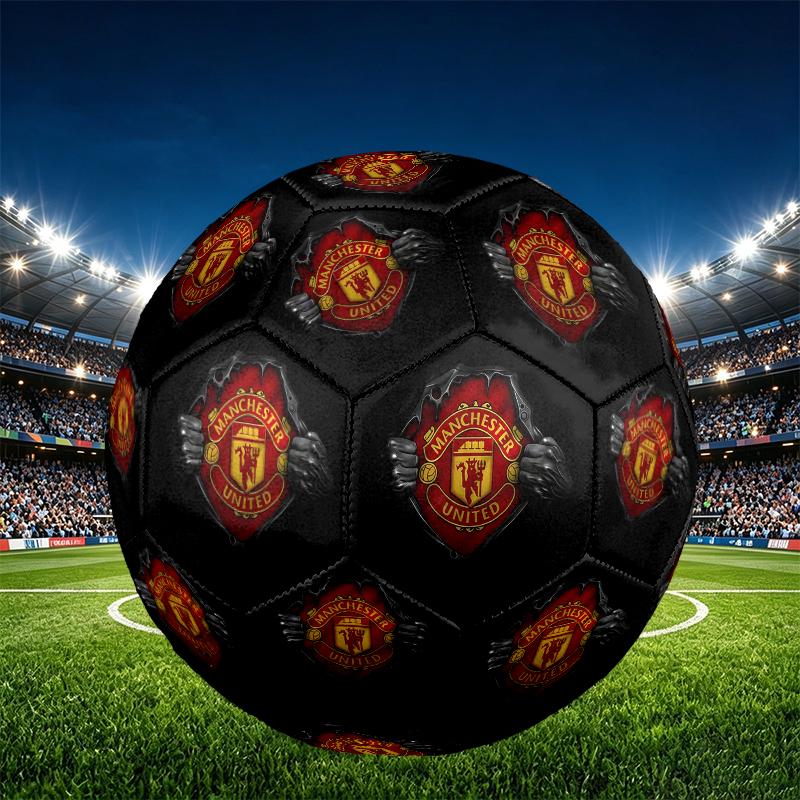 Футбольный мяч Manchester United F.C. Размер 5, из износостойкого ПУ, для матчевых тренировок и ежедневной практики, Подарок на день рождения для футбольных фанатов