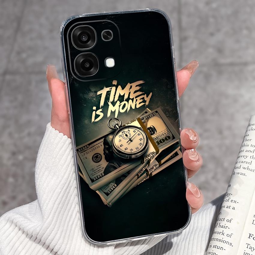 Для Oppo A6 Pro A6x A5x K13 Realme 15X C85 V70 V70s CT 7 7T 8 Чехлы для телефонов Красивые узоры Сакура Бабочки Корпус Мягкий силикон ТПУ Прозрачный корпус