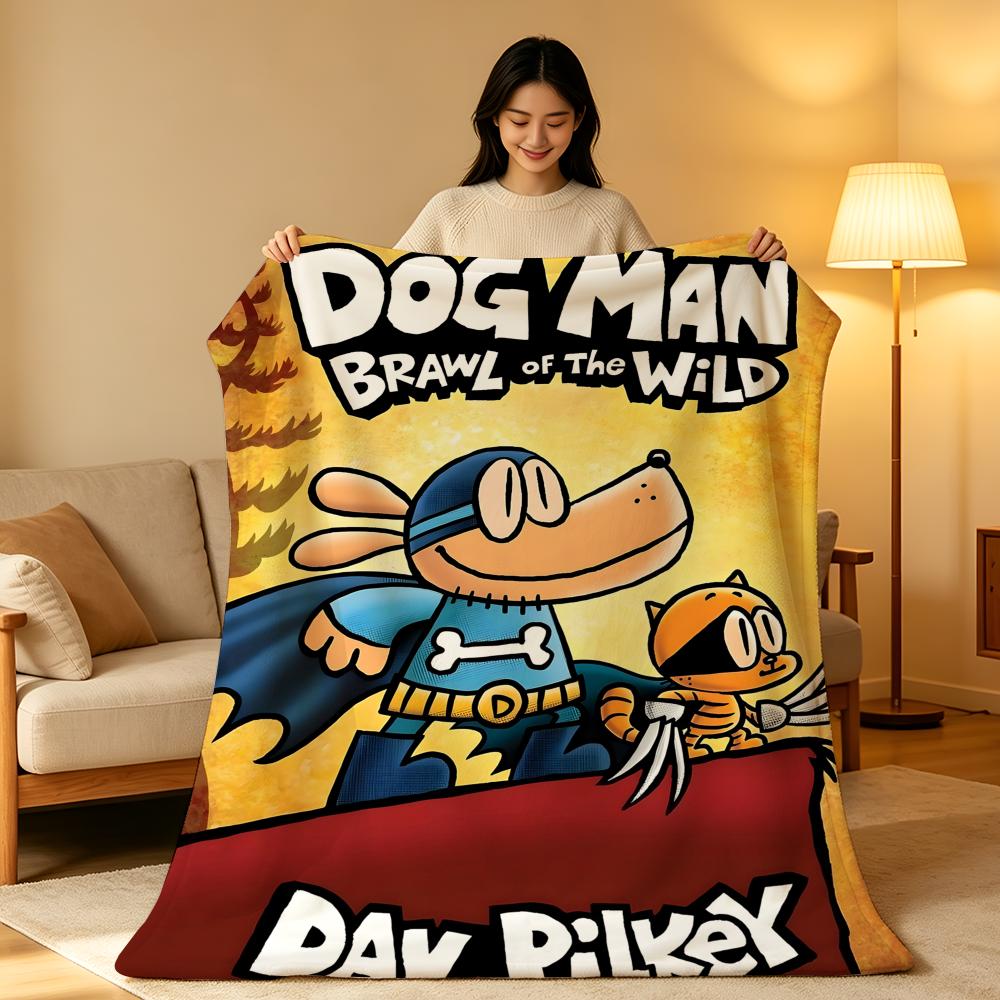 Мультяшное одеяло D-Dog M-Man, короткий плюш высокой плотности, мягкое, приятное для кожи, для дивана, для сна, в комнате с кондиционером