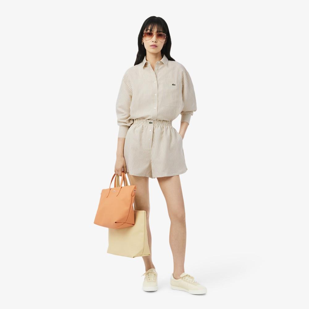 Lacoste Женская полосатая рубашка из смешанного льна CF1429-56G8GI