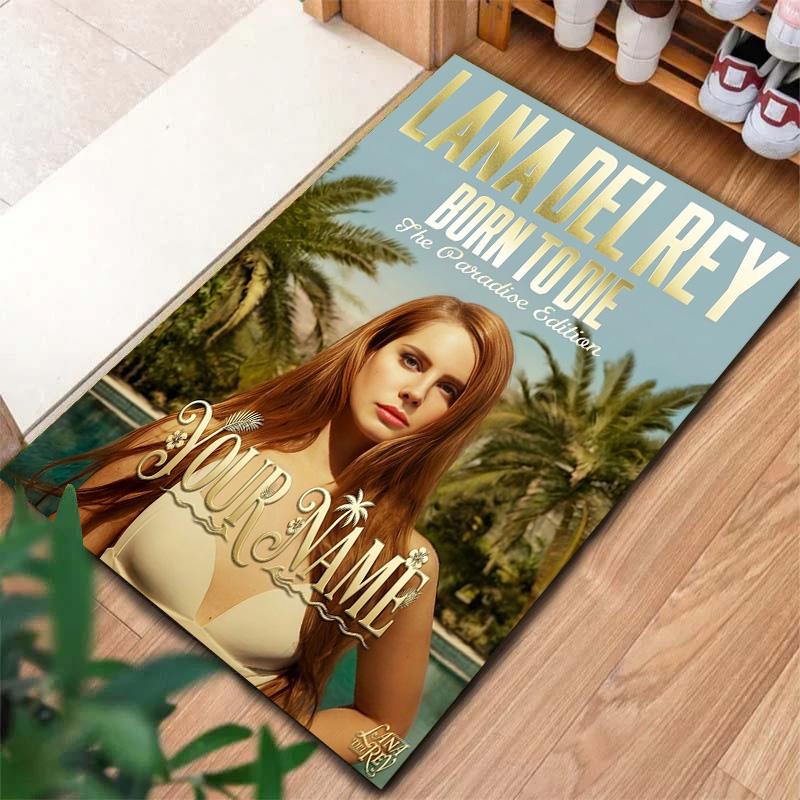 Lana Del Rey Fan Art Custom Name Carpet Rug For Living Room Bedroom Home Sofa Decoration Kids Play Nonslip Floor Mat