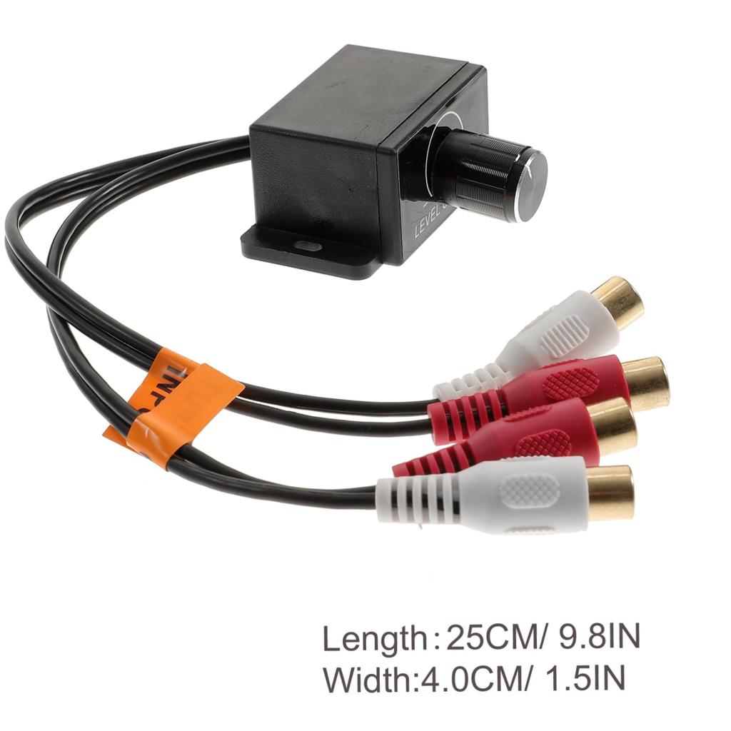 HOMSFOU Car Level Controller Component Cable Car Mono Amplifier Car Subwoofer Control Bass Knob
