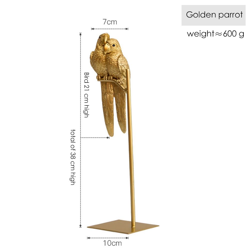 Macaw Bird Home Deocr Crafts Desktop Decoration Miniature Figurines Parrot Statue Simulated Animal