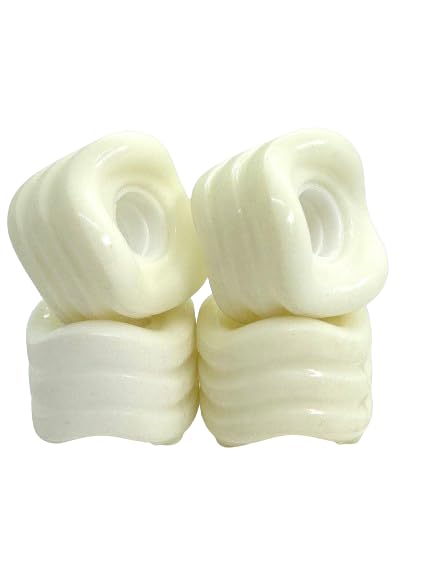 Skateboard Tire Wheels 78A 60 x 45 Square Soft Street White [Used]