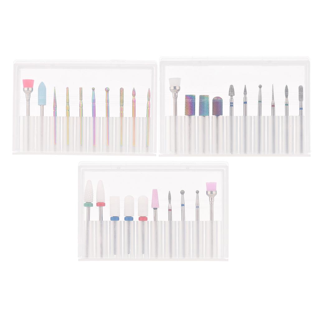 Набор сверл для ногтей, сверла из вольфрамовой стали, мини-щеточки для чистки ногтей, гель для ногтей, кутикулы