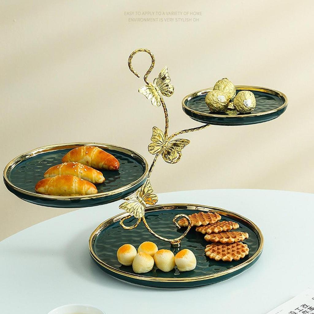 3-слойная витрина для кексов, десерты, креативное украшение для рабочего стола, многоярусный поднос для фруктов