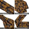 Men's Acot Tie with Boutonniere Floral Paielsy Silk Tie Hanky Cufflinks Luxury Ascot Tie Set Dibangu