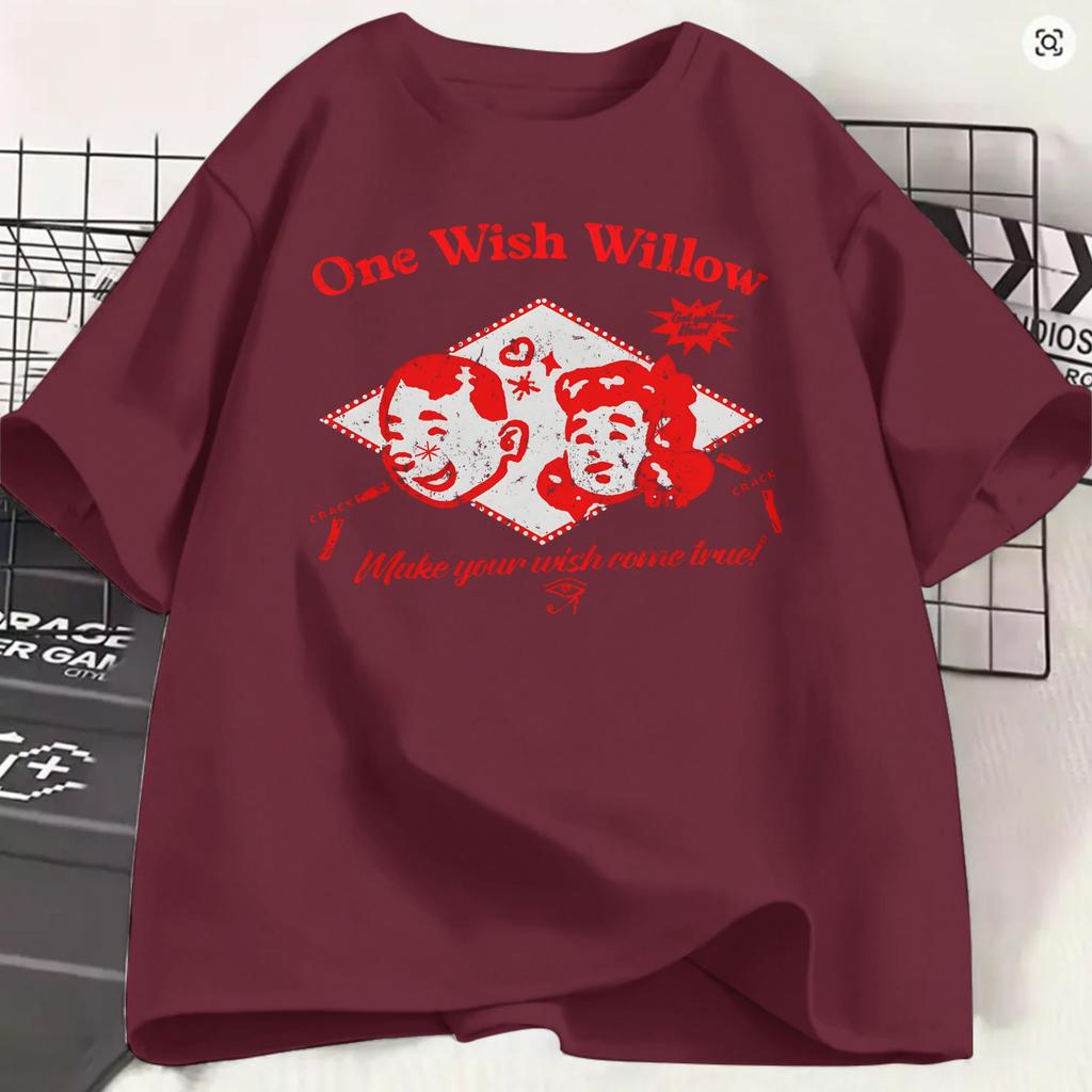 Vintage Tshirt Summer Obsession Movie 2026 Popular T Shirts One Wish Willow Cotton Tee Shirt For Unisex Awesome Short Sleeve Tops