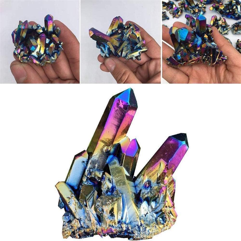 Natural Crystal Electroplating Colorful Colorful Crystal Cluster Decoration Rough Stone Vug Degaussing