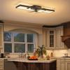 Ceiling Light LED 43W 4600LM 3000-6000K Dimmable Ceiling Lamp Flat with Remote Control Wall Switch 70 x 30 x 7 cm Black