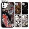 Krajews Японская маска Ханья Чехол для телефона Cover For iPhone 17 Air 16 15 14 plus 11 12 13 pro max Plus coque Shell Fundas